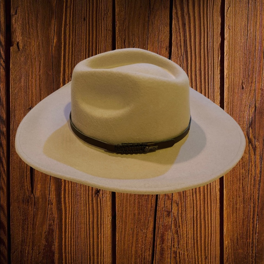 Jaxon 100% Wool Cowboy Hat 7 1/2 Tan/Beige